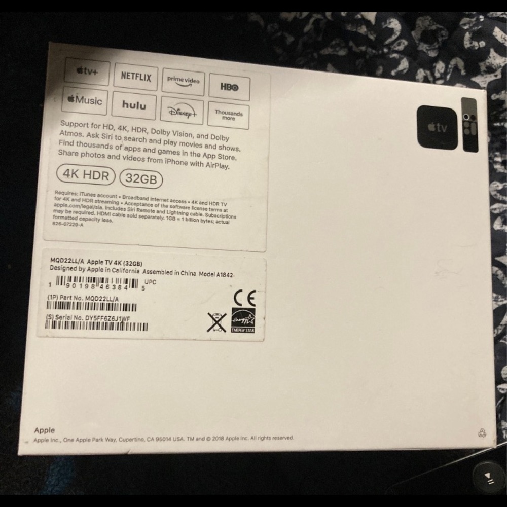 It’s a 32 GB black Apple TV